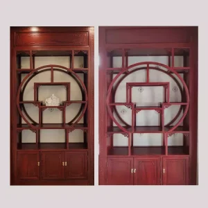 中式实木多宝阁柜子屏风隔断博古架新中式风格家居装修喜迎门